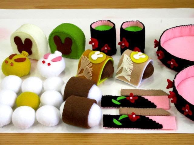 Amazon.co.jp: フェルト ままごと お月見団子 和菓子セット 十五夜